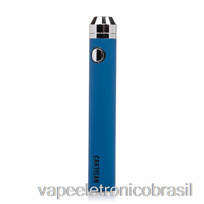 Vape Recarregável Cartisan Button Vv 1300 510 Bateria Azul